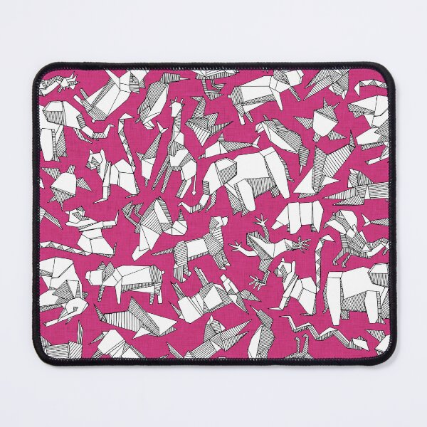 Item preview, origami animal ditsy pink designed and sold by scrummy.