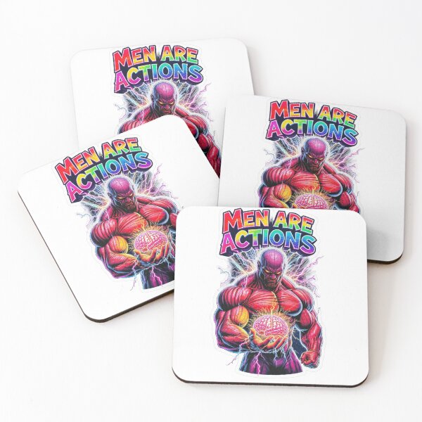 Item preview, Men Are Actions - Powerful Motivational Strength Mindset Art designed and sold by QutteshopLM .