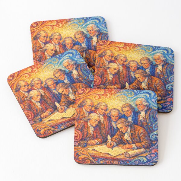 Item preview, Founding Fathers Pointillism: 250 Years of Liberty designed and sold by FIREDesignsPOD.