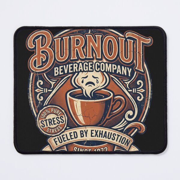 Item preview, Burnout Beverage Co Vintage Soda Logo Funny Coffee Tired Mom Office Tee designed and sold by afarkar.