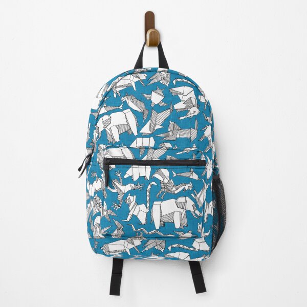 Item preview, origami animal ditsy blue designed and sold by scrummy.
