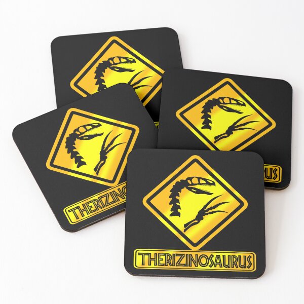 Item preview, Therizinosaurus Crossing – Prehistoric Fossil Warning Sign designed and sold by Grimtech Workshop.