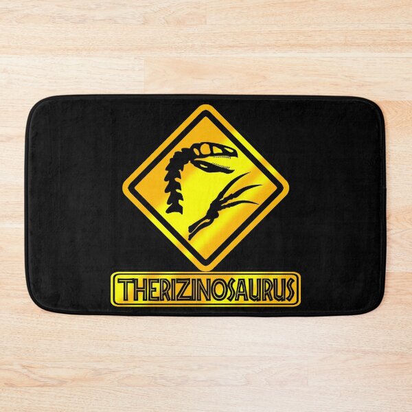 Item preview, Therizinosaurus Crossing – Prehistoric Fossil Warning Sign designed and sold by Grimtech Workshop.