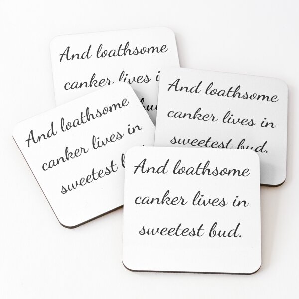 Item preview, "And loathsome canker lives in sweetest bud." - handwriting black designed and sold by ariksworld.