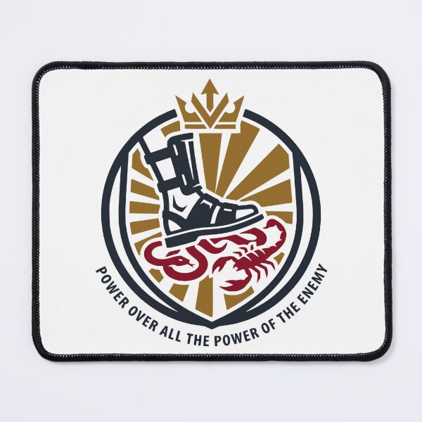 Item preview, Christian Warrior Boot Crushing Serpent and Scorpion Emblem designed and sold by FunFitLife Studio.