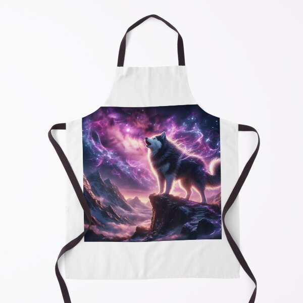Item preview, Cosmic wolf on mountain - Mystical fantasy designed and sold by davidromapixel.