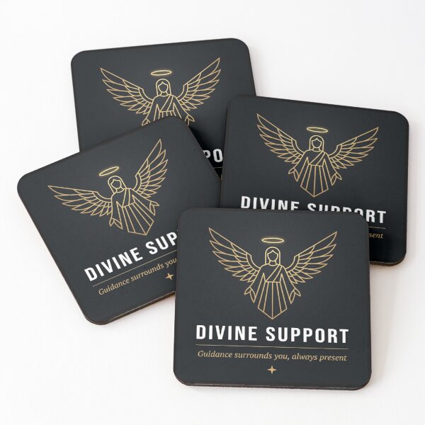 Item preview, Divine Support – Guidance Surrounds You Spiritual Typography Design designed and sold by CosmicQuietLab.