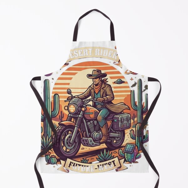 Item preview, Desert Rider Cowboy Motorcycle Graphic designed and sold by LevelUpReads.