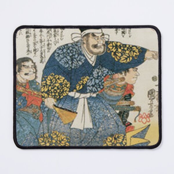 Item preview, Samurai Takigawa Ichimasu with Chasen: Utagawa Kuniyoshi Ukiyo-e Print designed and sold by vekotpu.