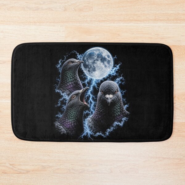 Item preview, Funny Storm Pigeons Howling at the Moon designed and sold by wishtopia.
