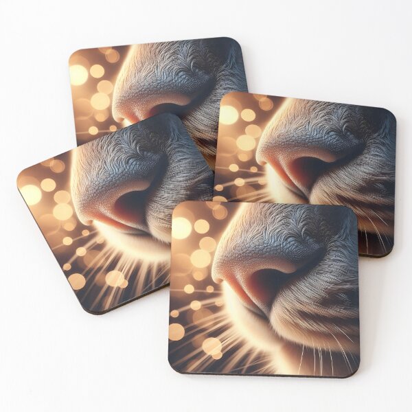 Item preview, Vibrant feline nose - Bokeh glow designed and sold by davidromapixel.