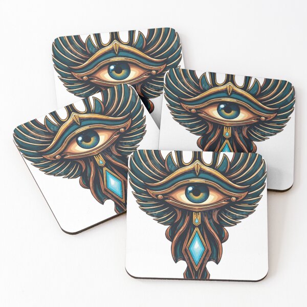 Item preview, Ancient Egyptian Winged Eye of Horus - Mystical Cyberpunk Amulet designed and sold by Hou$e of Art .