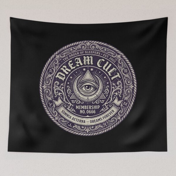 Item preview, Dream Cult Membership Vintage Occult Lodge Witchy Mystical Aesthetic Tee designed and sold by afarkar.