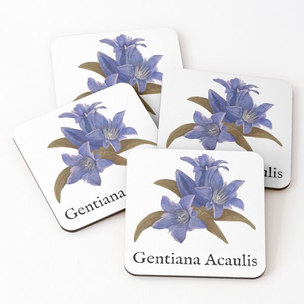 Item preview, Gentian Botanical Art_Gentiana Acaulis designed and sold by DesignsByCornea.