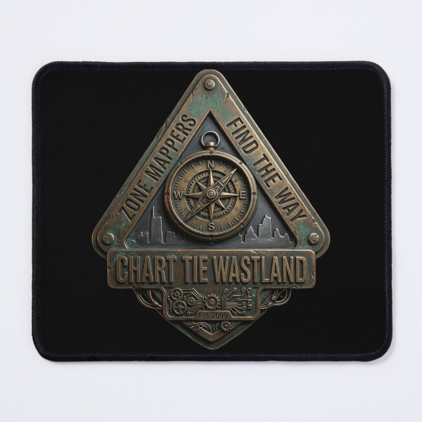 Item preview, 3D Zone Mappers Chart the Wasteland Industrial Crest designed and sold by HoshisWorld2018.