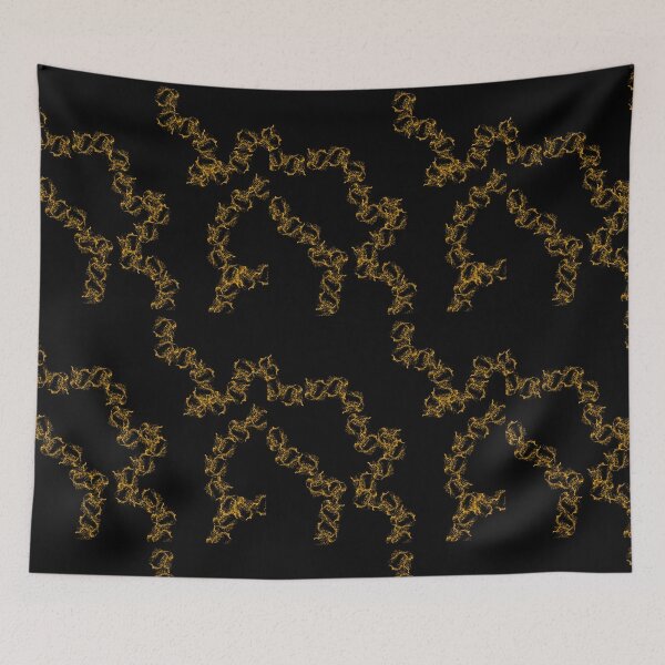 Item preview, Gold Fractal Lightning Abstract Art Print designed and sold by Desolaa_Arts.