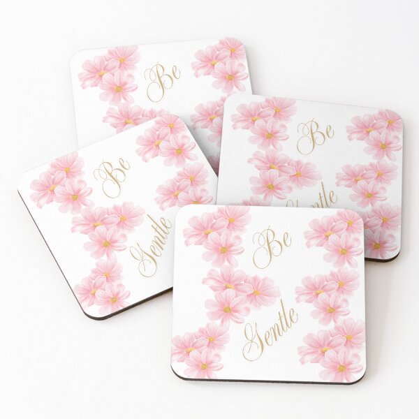 Item preview, Be Gentle Pink Floral Aesthetic Design designed and sold by VariusDesigns.