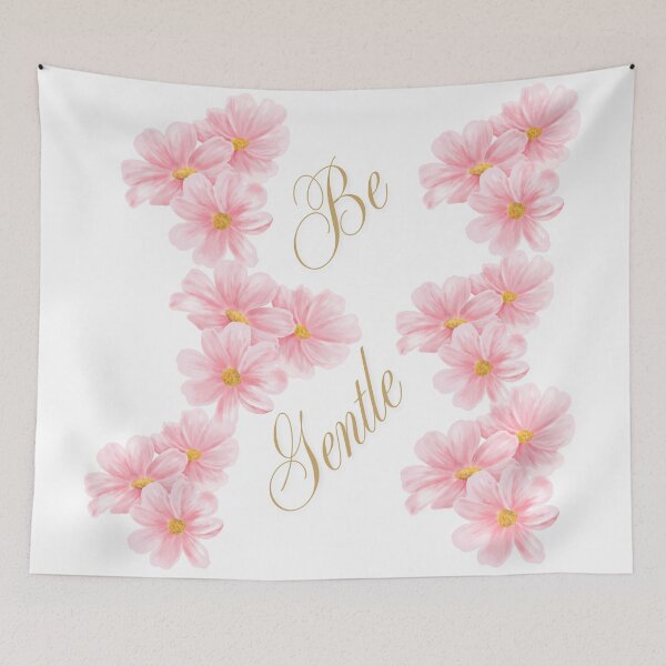 Item preview, Be Gentle Pink Floral Aesthetic Design designed and sold by VariusDesigns.