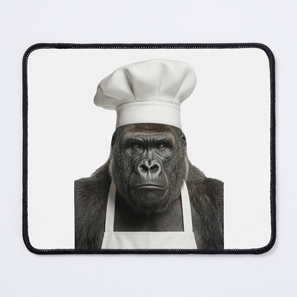 Item preview, Funny Gorilla Chef Realistic Animal Cooking Humor Art designed and sold by LazyOwlStore.