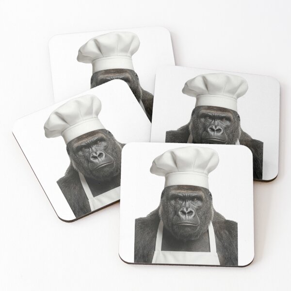Item preview, Funny Gorilla Chef Realistic Animal Cooking Humor Art designed and sold by LazyOwlStore.