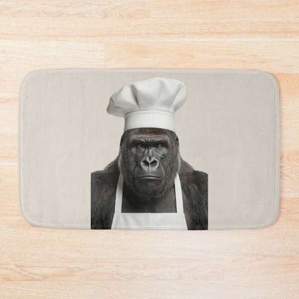 Item preview, Funny Gorilla Chef Realistic Animal Cooking Humor Art designed and sold by LazyOwlStore.
