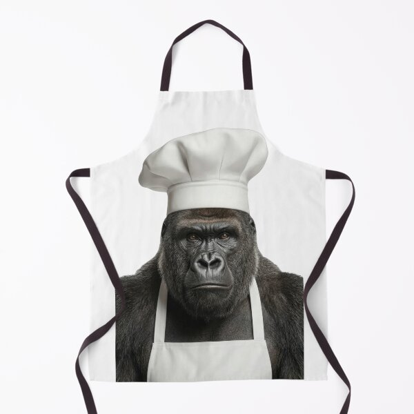 Item preview, Funny Gorilla Chef Realistic Animal Cooking Humor Art designed and sold by LazyOwlStore.