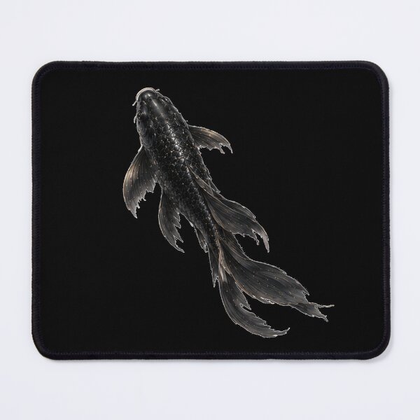 Item preview, black koi fish designed and sold by inainart.