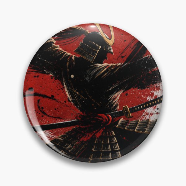 Item preview, Crimson Shadow Samurai Ink Art designed and sold by ZenOtaku Lab.