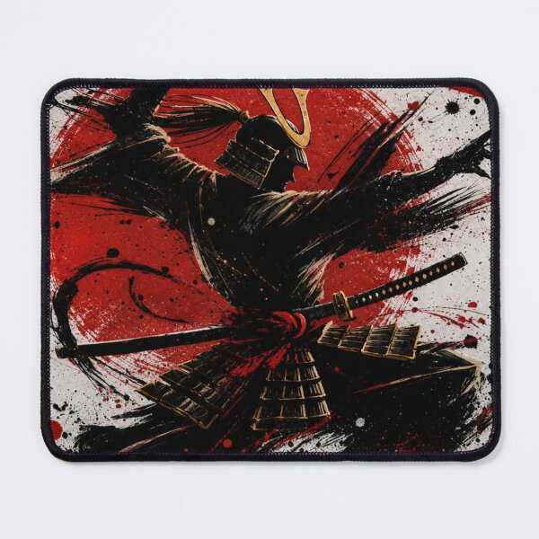 Item preview, Crimson Shadow Samurai Ink Art designed and sold by ZenOtaku Lab.