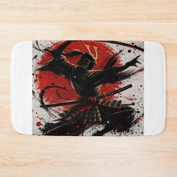 Item preview, Crimson Shadow Samurai Ink Art designed and sold by ZenOtaku Lab.
