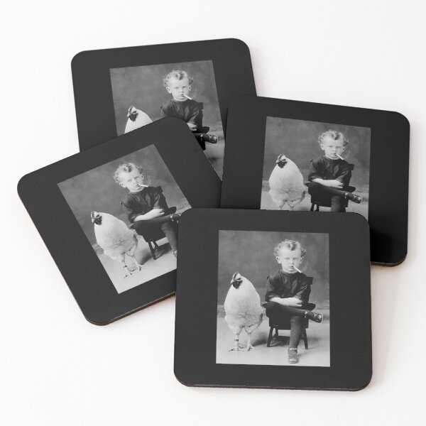 Item preview, Boy With Chicken Rooster Smoking Cigarette designed and sold by ART PRINTS.