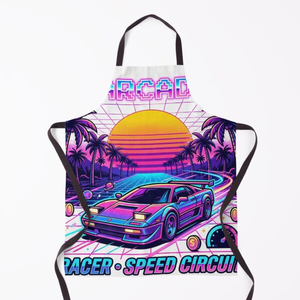 Item preview, Retro Arcade Racer Sunset Graphic | Synthwave Neon Car designed and sold by LevelUpReads.