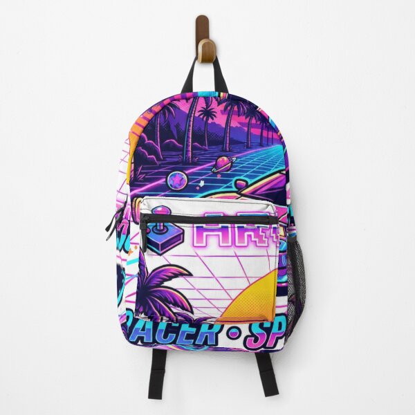 Item preview, Retro Arcade Racer Sunset Graphic | Synthwave Neon Car designed and sold by LevelUpReads.