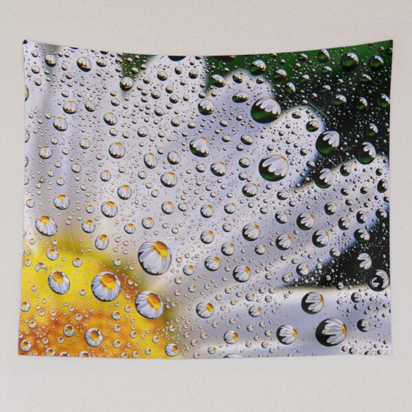Item preview, Daisy Refraction in Water Drops - Macro Nature Abstract designed and sold by BlueMandarin.