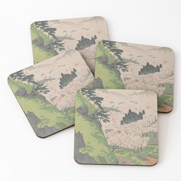Item preview, Cherry Blossoms at Mount Yoshino: Vintage Hiroshige II Japanese Ukiyo-e Landscape designed and sold by vekotpu.