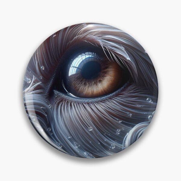 Item preview, Canine eye with wet textures - Cool tones designed and sold by davidromapixel.