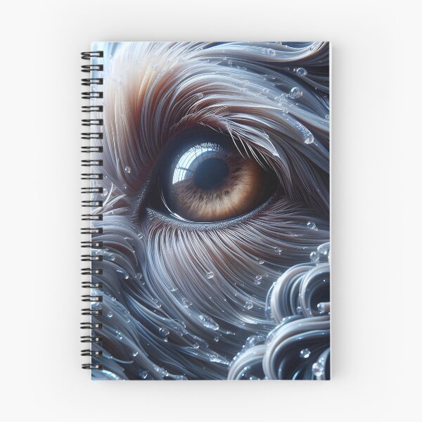 Item preview, Canine eye with wet textures - Cool tones designed and sold by davidromapixel.