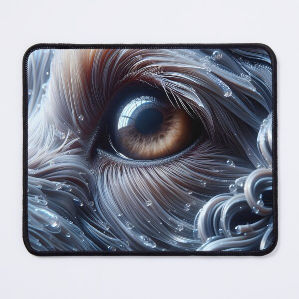Item preview, Canine eye with wet textures - Cool tones designed and sold by davidromapixel.