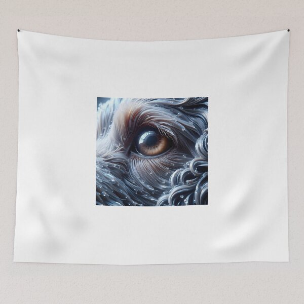 Item preview, Canine eye with wet textures - Cool tones designed and sold by davidromapixel.