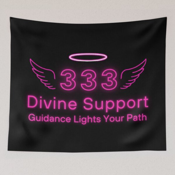 Item preview, Divine Support – Guidance Lights Your Path Spiritual Typography Design designed and sold by CosmicQuietLab.