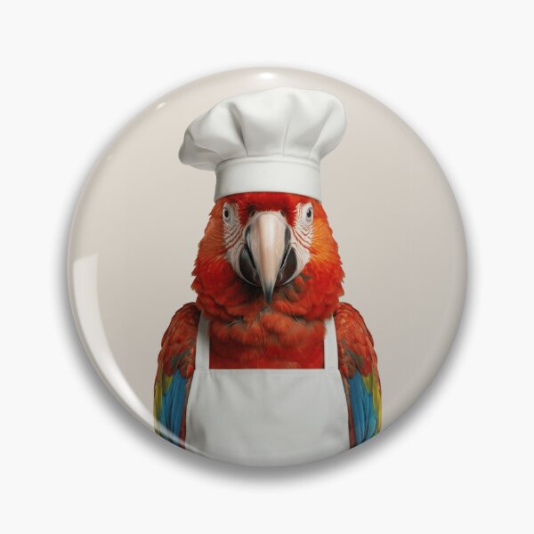 Item preview, Funny Macaw Parrot Chef Realistic Animal Cooking Humor Art designed and sold by LazyOwlStore.