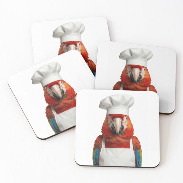 Item preview, Funny Macaw Parrot Chef Realistic Animal Cooking Humor Art designed and sold by LazyOwlStore.