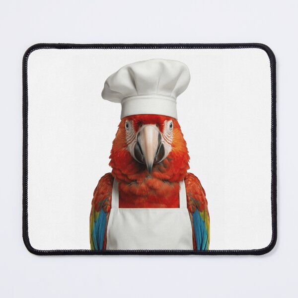 Item preview, Funny Macaw Parrot Chef Realistic Animal Cooking Humor Art designed and sold by LazyOwlStore.