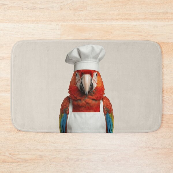 Item preview, Funny Macaw Parrot Chef Realistic Animal Cooking Humor Art designed and sold by LazyOwlStore.