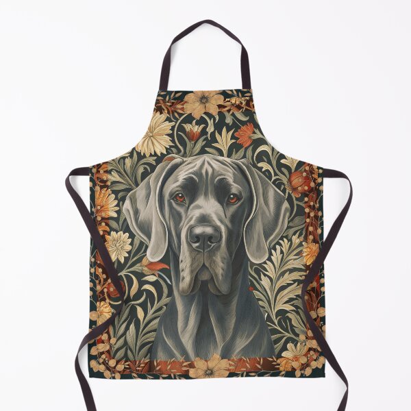 Item preview, Blue Great Dane William Morris Style Floral designed and sold by AntiqueImages.