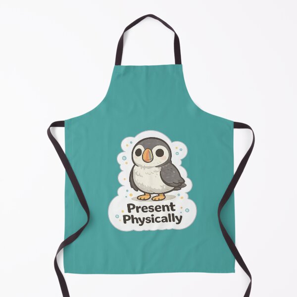Item preview, Present Physically Puffin Meme | Cute Relatable Bird Sticker Design designed and sold by BabyStark.