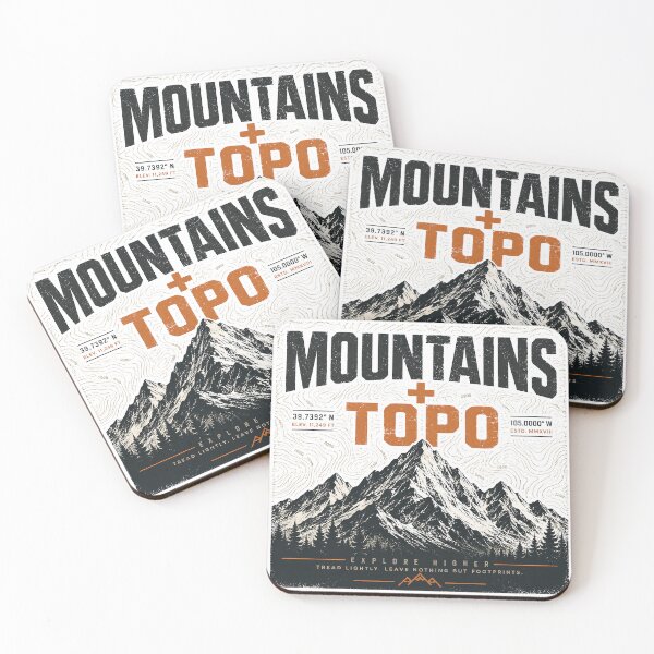 Item preview, Mountains Topographic Adventure Hiking Design designed and sold by R-B-Colors.