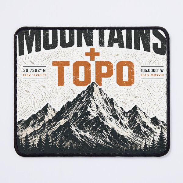 Item preview, Mountains Topographic Adventure Hiking Design designed and sold by R-B-Colors.