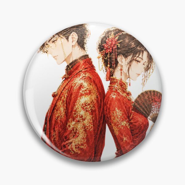 Artikelvorschau, Eastern Noir Detective Couple – Rot-Schwarzes Anime-Mystery-Ästhetik-T-Shirt-Design 1 entworfen und verkauft von shikuldo7.