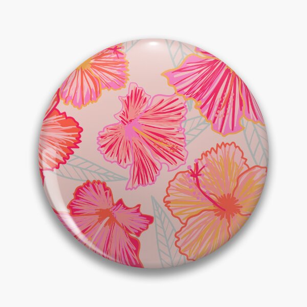 Item preview, Pink Hibiscus Floral Pattern - Pastel Tropical Summer Vibes designed and sold by anigui.